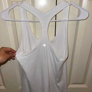 Lululemon Cool Racerback Tank Top size 8 White
